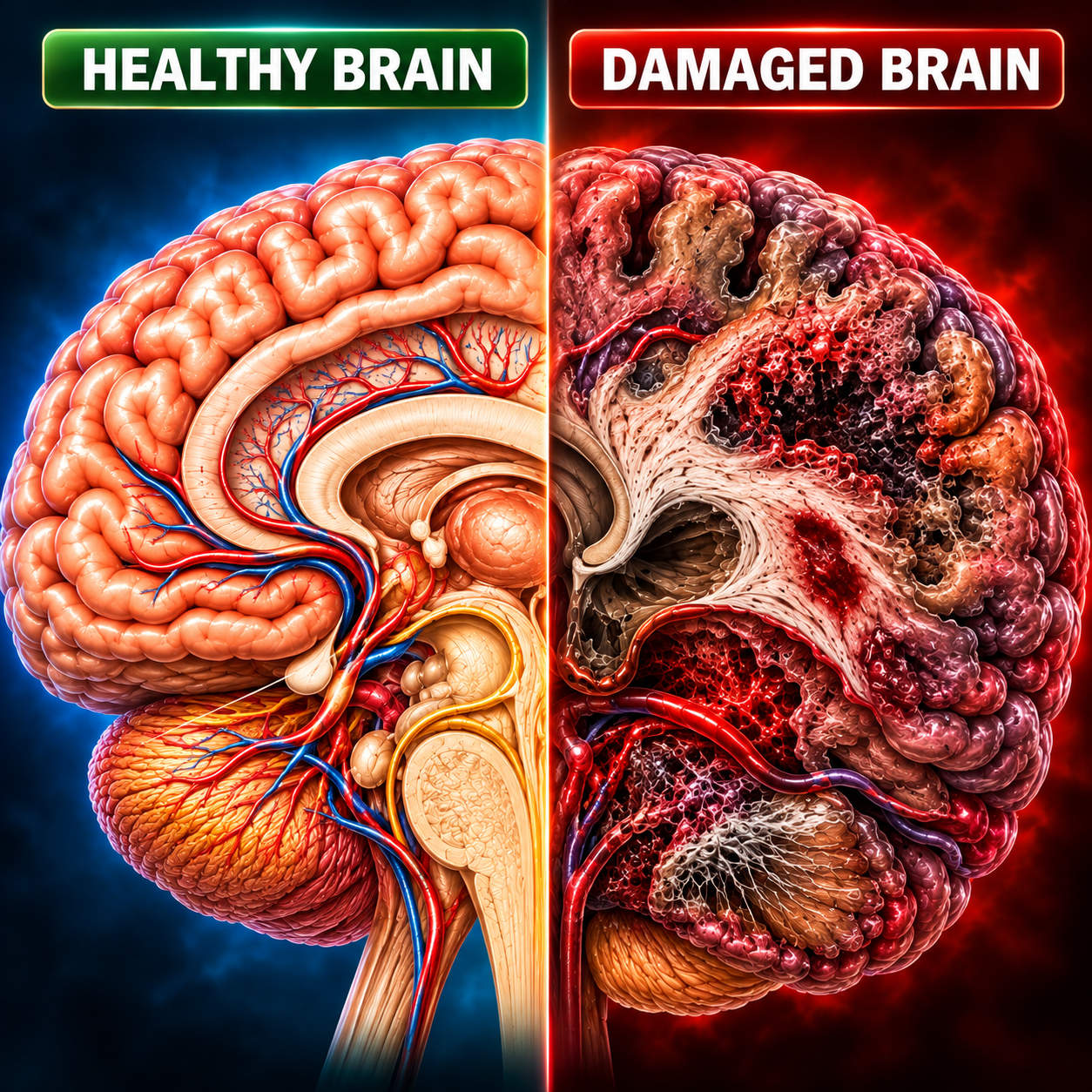 High blood pressure can damage the brain