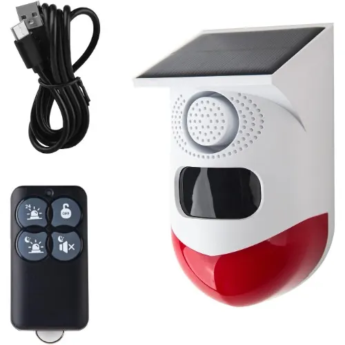 Alarm, remote control and USB cable